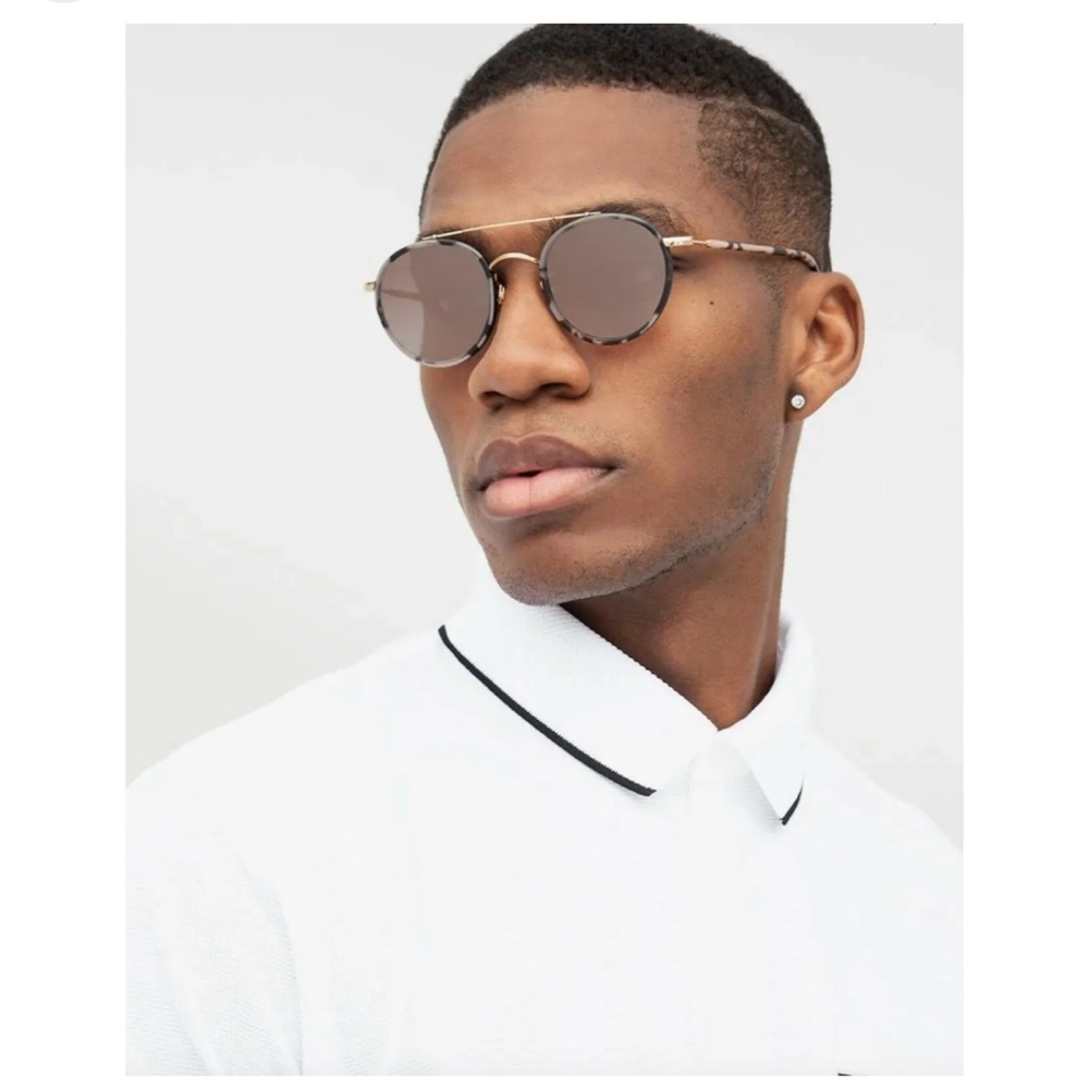 NWT. KREWE PORTER | 24K TITANIUM + MATTE BLACK + MATTE SUNDAY TORTOISE MIRRORED - Picture 5 of 16